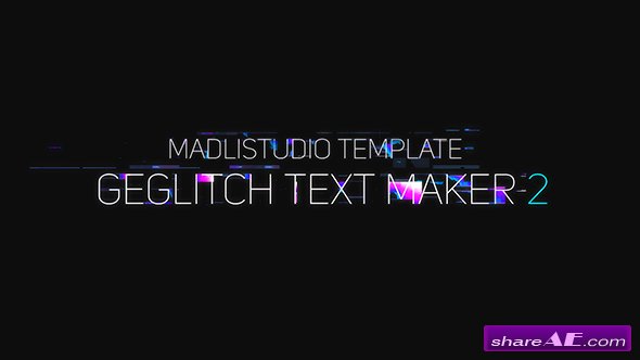 Videohive Ge Glitch Text Maker 2