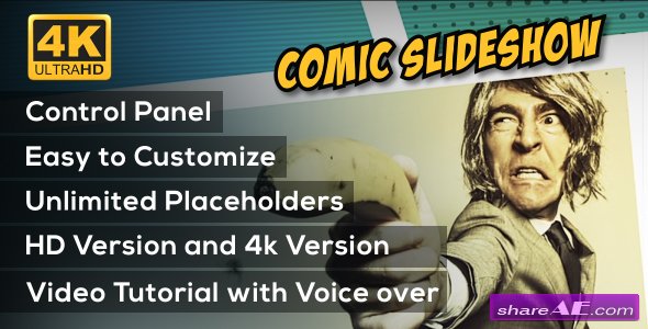 Videohive Comic Slideshow Opener