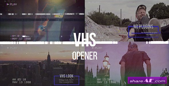 Videohive VHS Opener // Modern Glitch Slideshow