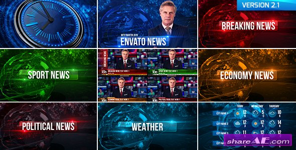 Videohive Broadcast Design News Package 19550533