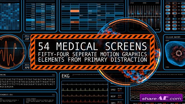 Videohive 54 Medical Screens - Motion Graphic