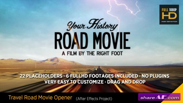 Videohive Travel Road Movie