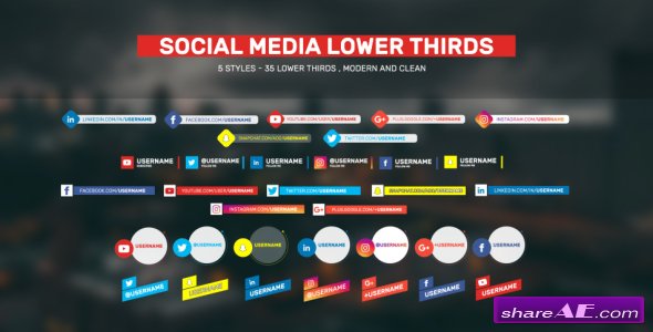 Videohive Social Lower Thirds