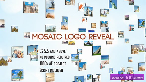 Videohive Mosaic Logo Reveal