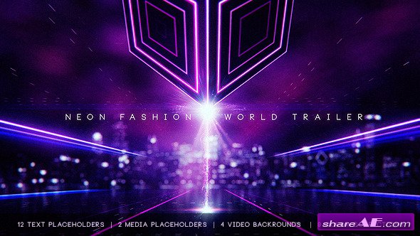 Videohive Neon Fashion World Trailer