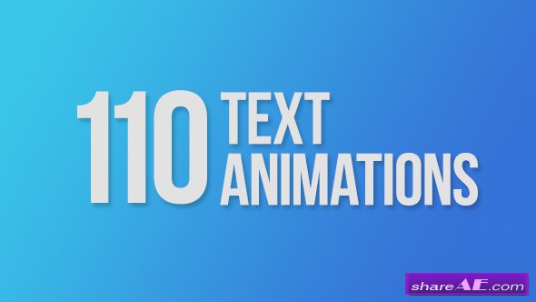 Videohive 110 Text Animations