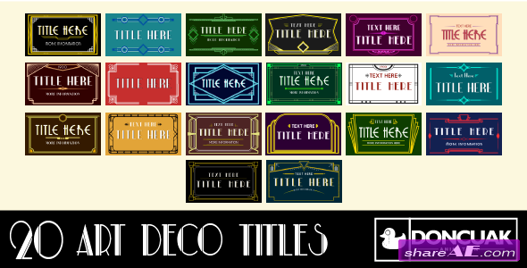 Videohive 20 Art Deco Titles