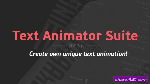 Videohive Text Animator Suite