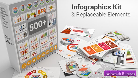 Videohive Infographics Kit & Replaceable Elements