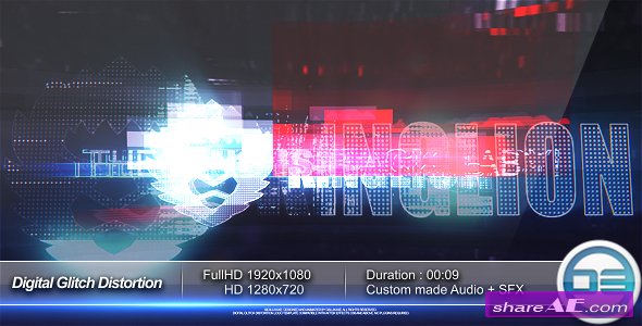 Videohive Digital Glitch Distortion Logo Reveal