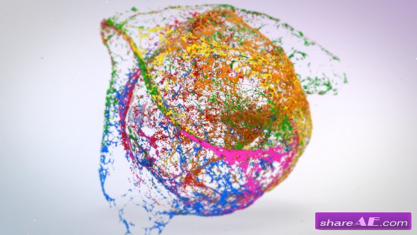 Videohive Mixing Paints Logo Reveal
