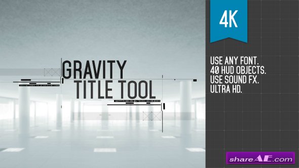 Videohive Gravity Title Tool
