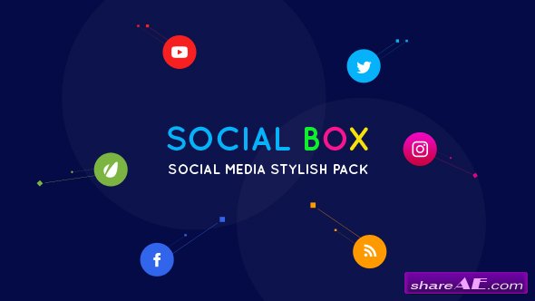 Videohive SocialBox - Social Media Intro and Outro for Social Media Links Promotion