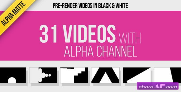 Videohive 31 Transitions Alpha Mattes - Motion Graphic