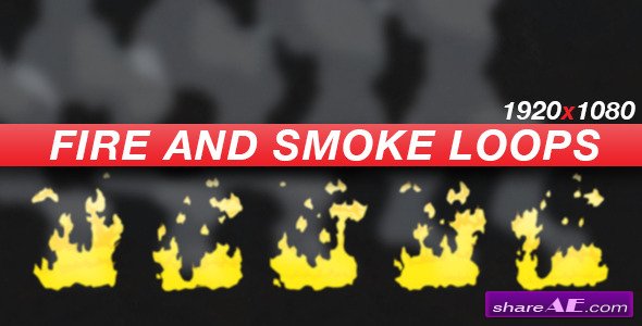 Videohive Anime Action Essentials - Fire and Smoke Loops - Motion Graphics