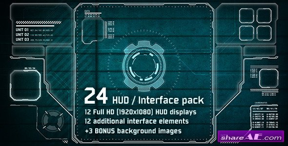 Videohive 24 Hi-Tech HUD / Interface Pack - Motion Graphics