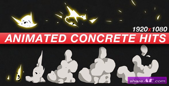 Videohive Animated Concrete Hits - Anime Action Essentials - Motion Graphics