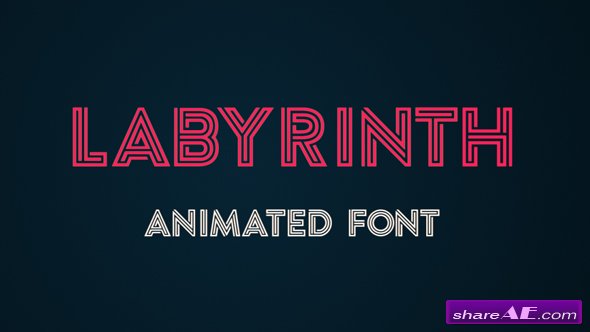 Videohive Labyrinth Animated Font