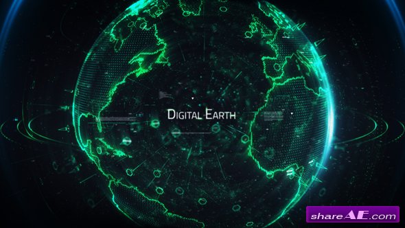 Videohive Digital Earth Title