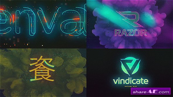 Videohive Cyberpunk Glitch Logo Reveal