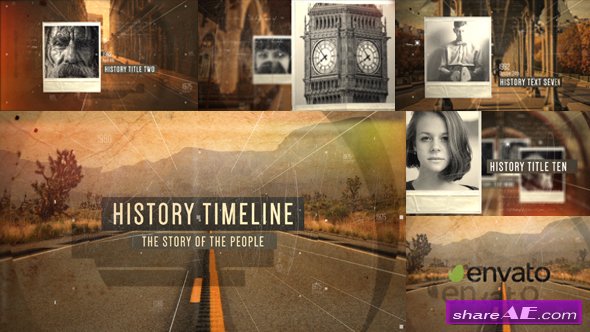 after effects template history timeline opener free download