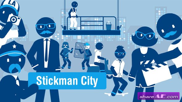 Videohive Stickman City - Explainer Video Kit