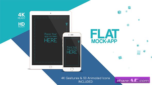 Videohive Flat Mock App Commercial