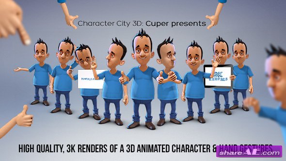 Videohive Character City 3D: Cuper presents