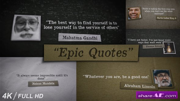 Videohive Epic Quotes