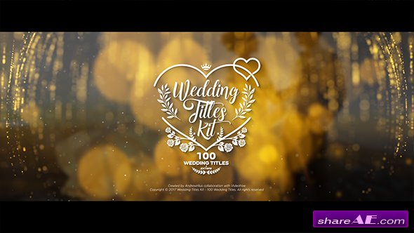 Videohive Wedding Titles Kit - 100 Titles