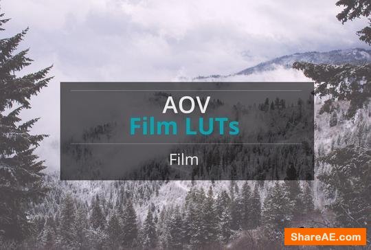 AOV Film LUTs Pack -12 Premium Video LUTs (Win Mac)