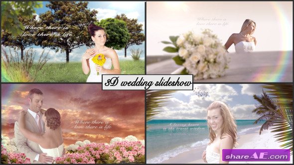 3D Wedding slideshow - Project for After Effects (Videohive)