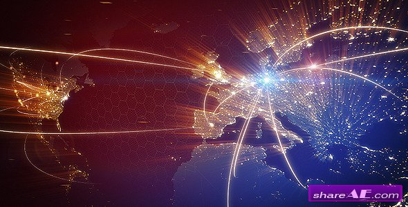World Map Animation - After Effects Project (Videohive)