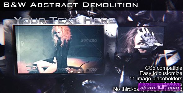 B&W Abstract Demolition - Project for After Effects (Videohive)