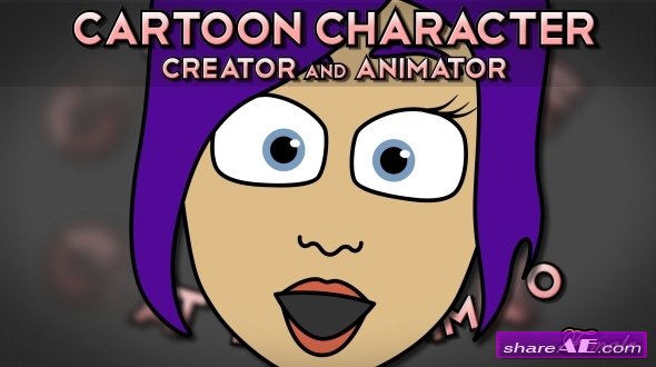Cartoon Character Creator / Animator (Female Head) - After Effects Project (Videohive)
