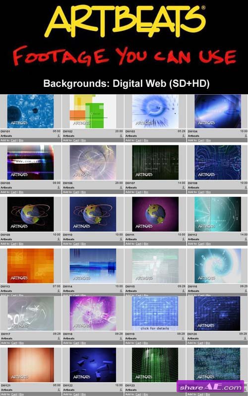 Artbeats - Backgrounds: Digital Web (SD+HD)