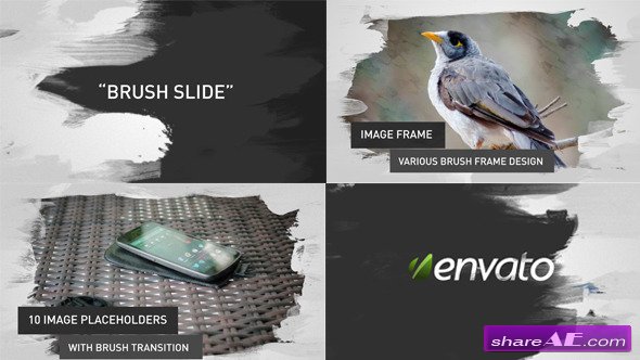 Brush Image/Video Slides - After Effects Project (Videohive)