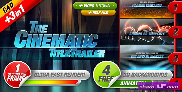 Cinematic Titles 3 in 1 - After Effects Project (VideoHive)