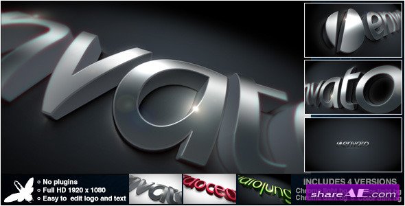 Curved Chrome Logo - After Effects Project (Videohive)