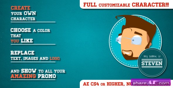Cartoon Character Promo - After Effects Project (Videohive)