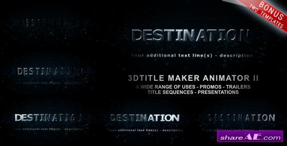 3D Title Maker Animator II - After Effects Project (Videohive)