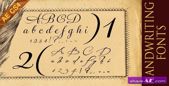 Handwriting Fonts - After Effects Project (Videohive)