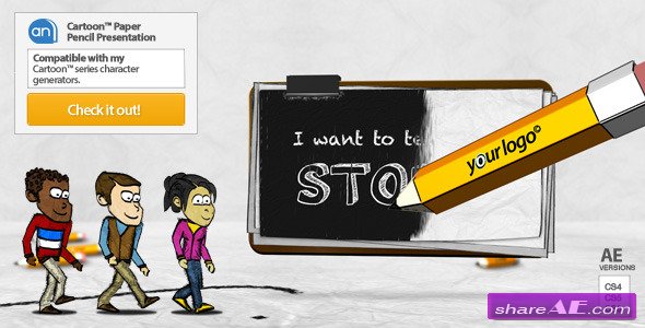Cartoon Paper Pencil Presentation - After Effect Project ( Videohive)