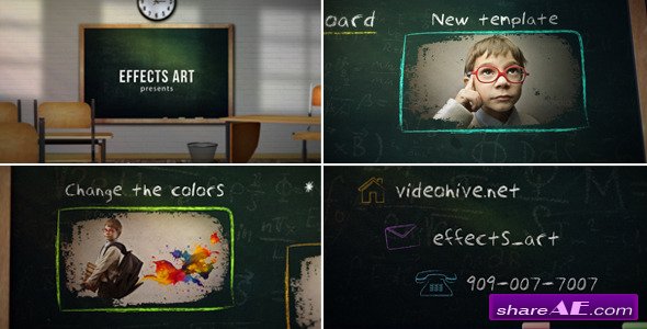 school chalkboard after effects template download