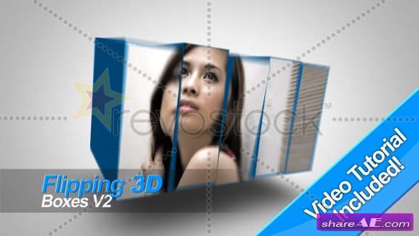 Flipping 3D Boxes V2 - After Effects Project (Revostock)