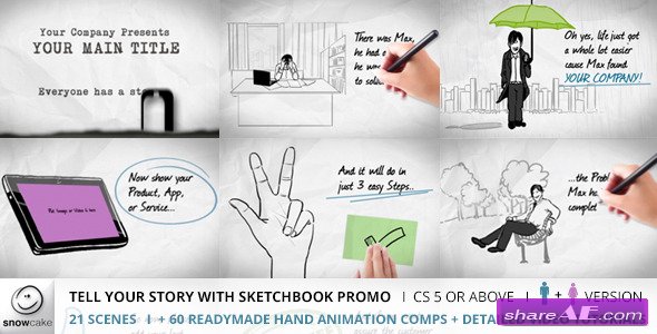 Tell Your Story With Sketchbook Promo - After Effects Project (Videohive)