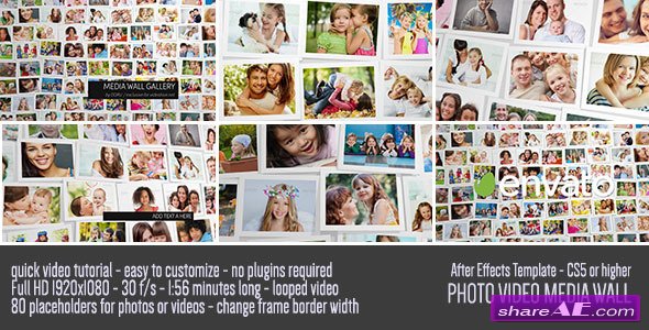 Photo Video Media Wall - After Effects Project (Videohive)