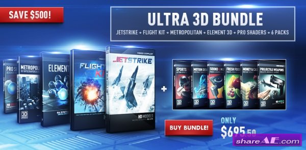 Video Copilot - Element 3D 1.6.2 (Ultra 3D Bundle) (2013)