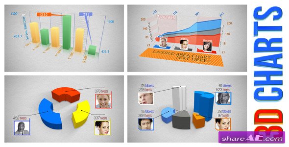 3D Charts - After Effects Project (Videohive)