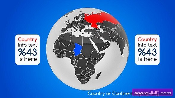 Real World Map Country Highlighter - After Effects Project (Videohive)
